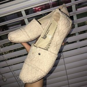 cream colored moccasins